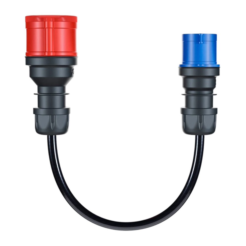 go-e adapter for Gemini flex 11 kW, CEE red three-phase 16A > CEE blue 16A