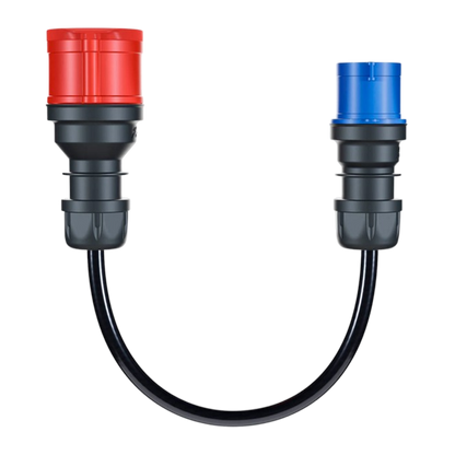 go-e adapter for Gemini flex 11 kW, CEE red three-phase 16A > CEE blue 16A