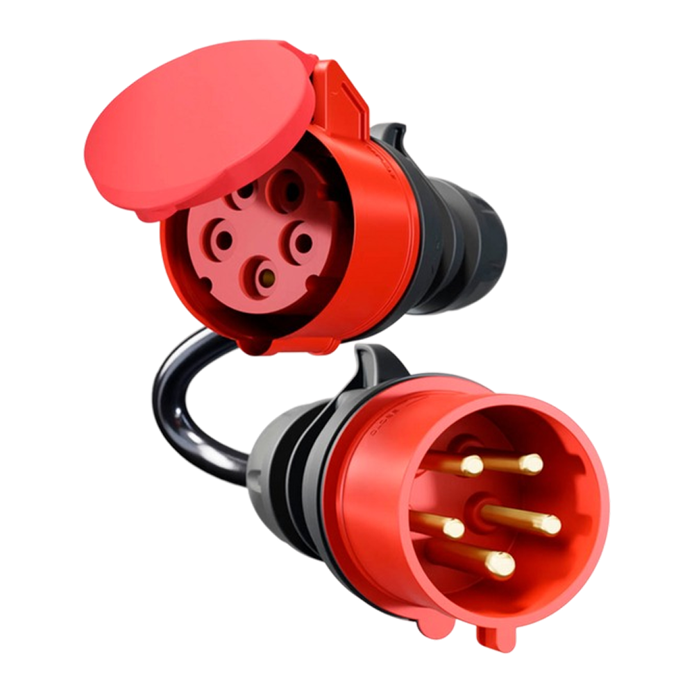 go-e Adapter für Gemini flex 22 kW, CEE rot Drehstrom 32A > CEE rot 16A