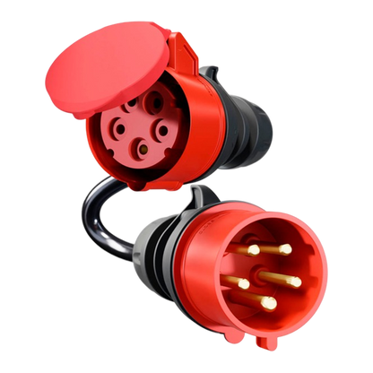 go-e Adapter für Gemini flex 22 kW, CEE rot Drehstrom 32A > CEE rot 16A