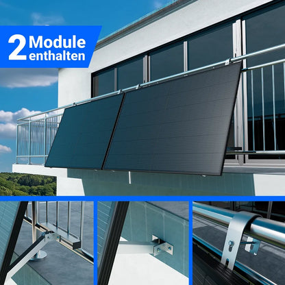 Balkonkraftwerk 900W mit Speicher Anker Solix Solarbank 3 Pro