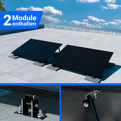 Balkonkraftwerk 900W mit Speicher Anker Solix Solarbank 3 Pro